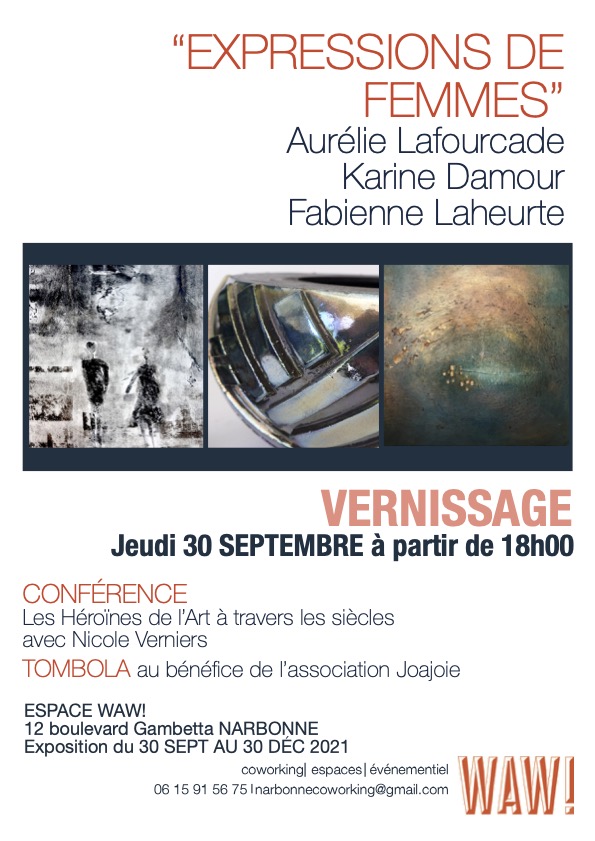 affiche VERNISSAGE Expressions de Femmes 2